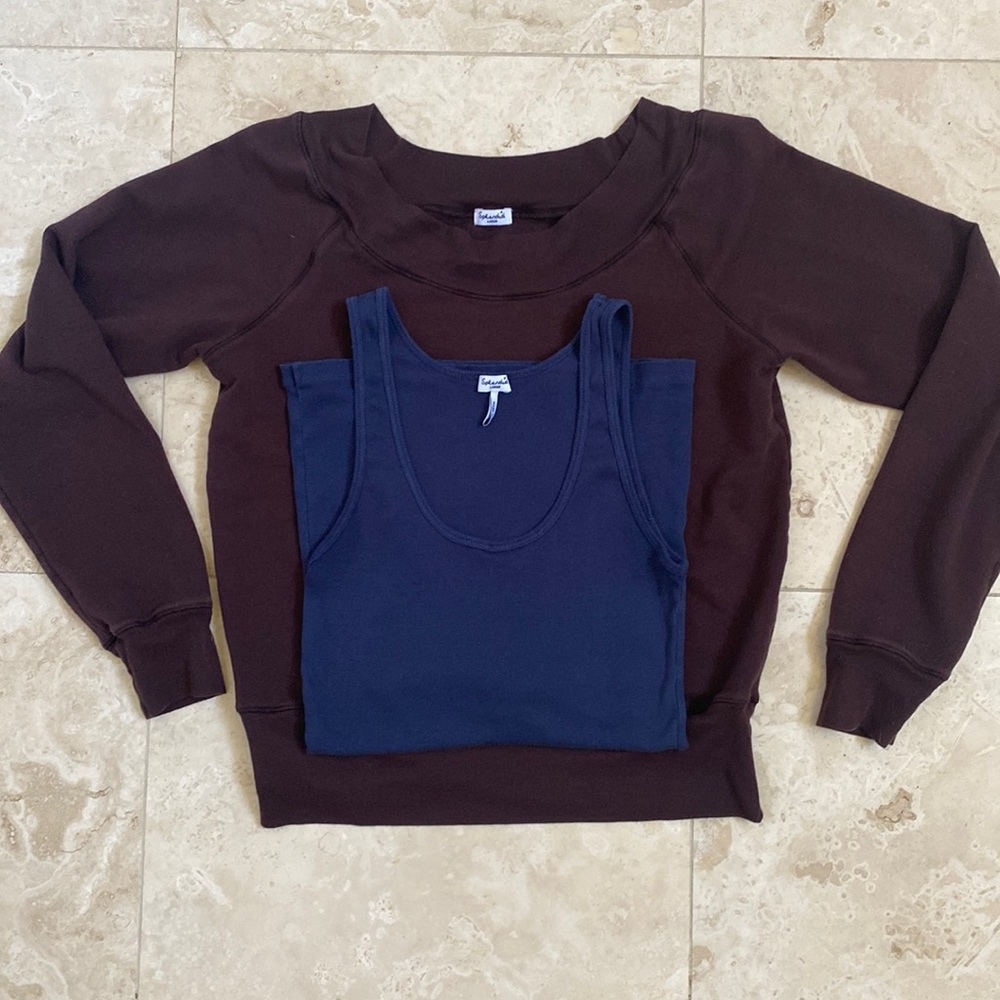 Splendid Sweatshirt and free Splendid ribbed tank top